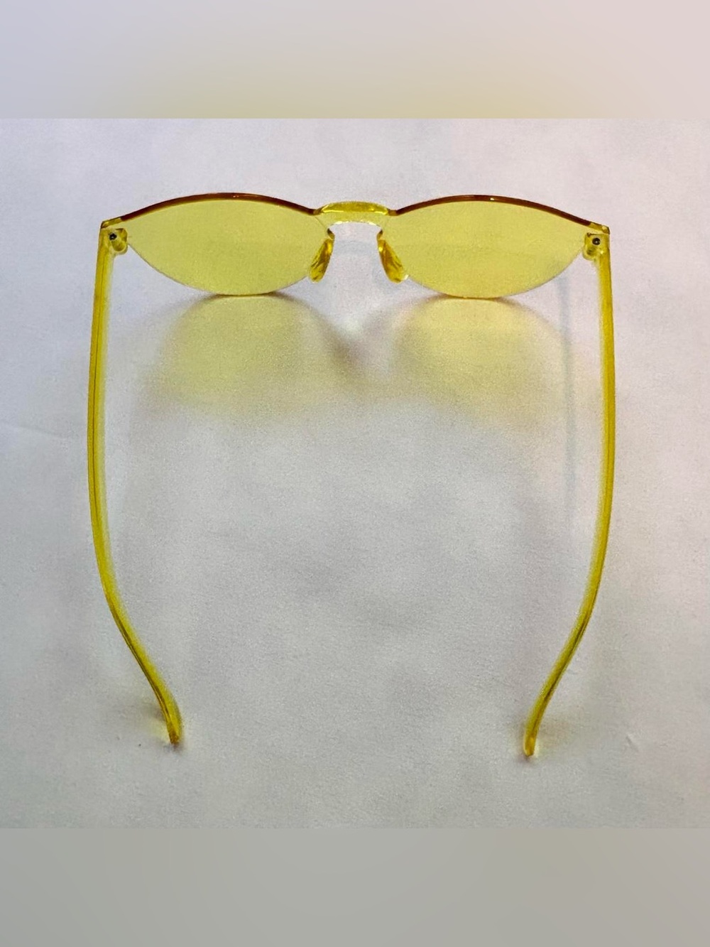 Yellow Frameless Sunglasses - Picture 4 of 4